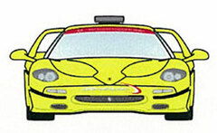 Handmade Model Car 1/43 Ferrarri F50 Super Charge Dos Modify JMB Racing Yellow