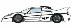 Handmade Model Car 1/43 Ferrarri F50 Super Charge Dos Modify White