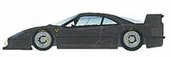 1/43 Handmade Model Car Ferrarri F40GTE 1996 Street ver. Matte Black