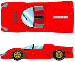Handmade Model Car 1/43 Ferrarri 330 P4 Spider #0846 Presentation 1967