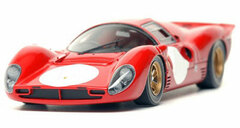 Handmade Model Car 1/43 Red (w/ Number Circles) Ferrarri 330P4 Berlinetta 1967