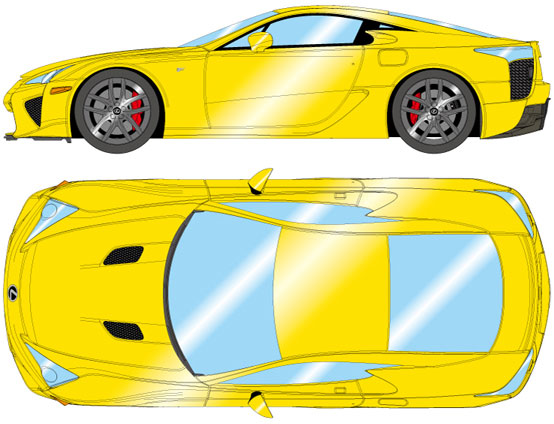 1/18 LEXUS LFA 2010 Pearl Yellow