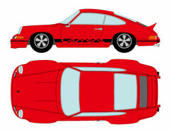 1/43 Porsche 911 Cerrera RSR 2.8 1973 Red/Black Stripes