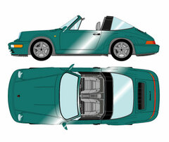 1/43 Porsche 911 (964) Carrera 2 Targa 1992 Turquoise Metallic