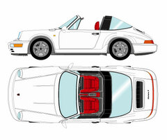 1/43 Porsche 911 (964) Carrera 2 Targa 1992 White