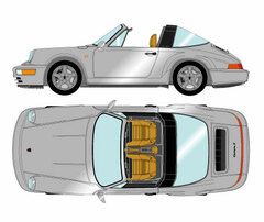 1/43 Porsche 911 (964) Carrera 2 Targa 1992 Silver