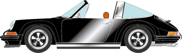 1/18 Singer 911 (964) Targa Metallic Black