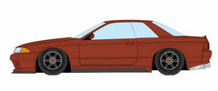 1/43 Garage Active Carbon GT-R (BNR32) RB30 Modified Concept (Visible Red Carbon)