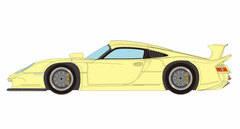 1/43 Porsche 911 GT1 EVO Street Version 1997 Pastel Yellow