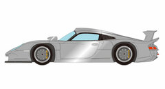 1/43 Porsche 911 GT1 EVO Street Version 1997 Silver