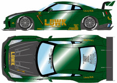 1/43 LB WORKS GT-R Type 1.5 LB-Silhouette GT Wing ver. Metallic Green
