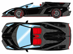 1/43 Lamborghini Veneno Roadster 2015 Black / Red Stripe