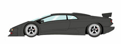1/43 Lamborghini Diablo Iota PO.01 Racing Version 1995 Matte Black