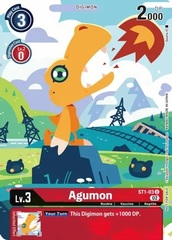 Agumon - ST1-03 - U - Alternate Art (Digimon Illustration Competition Pack) - Foil