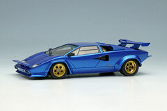 1/43 Lamborghini Countach LP400S US Modification 1981 Metallic Blue, Tan Interior