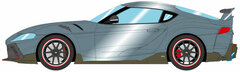 1/43 Tom's GR Supra 2020 Ice Gray Metallic