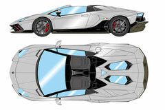 1/43 Lamborghini Aventador LP780-4 Ultimate Roadster Grigio Nimbus Black Accent