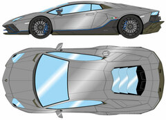 1/43 Lamborghini Aventador LP780-4 Ultimae 2021 (Dianthus Wheel) Grigio Titans