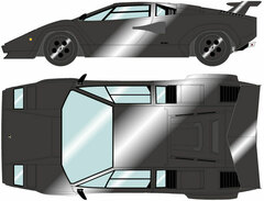 1/43 Lamborghini Countach LP5000 QV 1985 Silver (Rear Wing)
