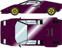 1/43 Lamborghini Countach LP5000 QV 1985 Metallic Dark Purple