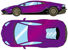 1/43 Lamborghini Aventador LP780-4 Ultimae 2021 Dianthus Wheel Viola Parsifae