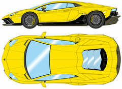 1/43 Lamborghini Aventador LP780-4 Ultimae 2021 (Dianthus Wheel) Giallo Auge