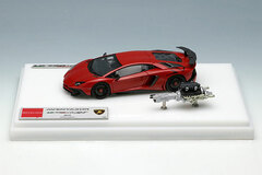 1/43 Lamborghini Aventador LP750-4 SV 2015 with Engine Metallic Red (Large Black SV Logo)