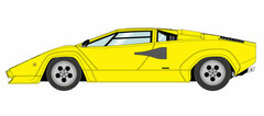 1/43 Lamborghini Countach LP5000S 1982 Yellow (Black Interior)