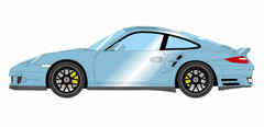 1/43 Porsche 911 (997.2) Turbo S 2011 Ice Blue Metallic