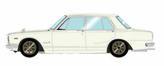 1/43 Nissan Skyline 2000 GT-R (PGC10) 1969 (RS Watanabe 8 Spoke Wheel) White