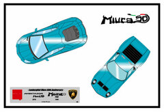 1/43 Lamborghini Miura 50th Anniversary set Tahiti Blue Metallic/Gold