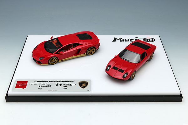 1/43 Lamborghini Miura 50th Anniversary set Red/Gold