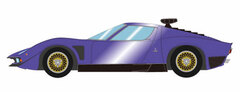 1/43 Lamborghini Iota SVR #3781 1975 Metallic Purple/Black (Light Gray Moquette Skin Base)
