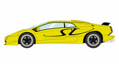 1/43 Lamborghini Diablo SV (MY95) Yellow/Black 