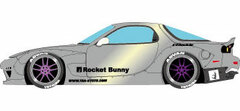 1/43 Rocket Bunny (FD3S) Aluminum Silver (Matte) Limited Edition Miyazawa Models Limited Distribution