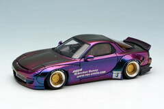 1/43 Rocket Bunny RX-7 (FD3S) Andromeda / 6666 wheels! (Gold/Polished Rim)