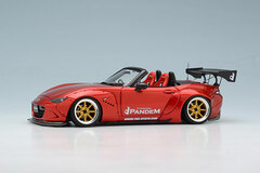 1/43 PANDEM ROADSTER (ND) Candy Red / RS Watanabe 8 spork 17inch (Gold / Polished Rim)