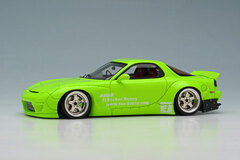 1/43 Rocket Bunny RX-7 (FD3S) Lime Green / 5 Spork wheel (Chrome / Polished Rim)