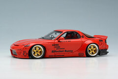 1/43 Rocket Bunny RX-7 (FD3S) Red / 5 Spork wheel (Gold / Polished Rim)