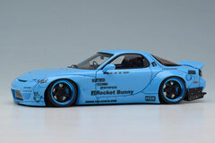 1/43 Rocket Bunny RX-7 (FD3S) Light Blue Pearl / 5 Spork wheel (Black / Candy Blue Rim)
