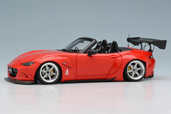 1/43 PANDEM ROADSTER (ND) Red / 6 spork Wheel (Light Gunmetal/Polished Rim)