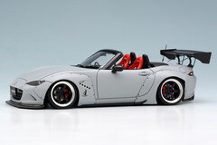 1/43 PANDEM ROADSTER (ND) Matte Light Gray / 6 spork Wheel (Black/Polished Rim)