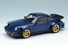 1/43 Porsche 930 turbo 1988 Dark Blue Metallic (Black Interior, Gold / Polish Rim)