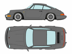 1/43 Porsche 911 (964) Carrera RS 1992 (BBS 18 Inch Wheel) Straight Gray
