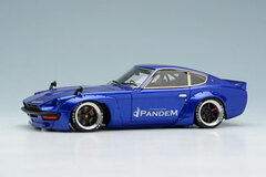 1/43 PANDEM 240Z Metallic Blue/TE37 Type (Black/Aluminum Rim)
