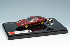 1/43 Lamborghini Miura P400 SV 1971 with V12 Engine Metallic Burgundy/Gold (Tan Interior)