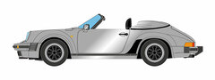 1/43 Porsche 911 Carrera 3.2 Speed Star Turbo Look 1989 Silver