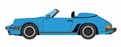 1/43 Porsche 911 Carrera 3.2 Speed Star Turbo Look 1989 Mexico Blue
