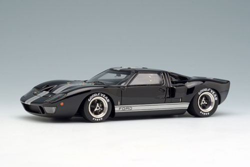 1/43 GT40 Mk.I Wide Flare Fender Black/Silver Stripe