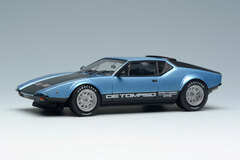 1/43 De Tomaso Pantera GTS with Over Fender Metallic Light Blue/Black